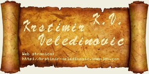 Krstimir Veledinović vizit kartica